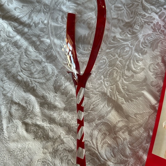 Pier 1 Imports Red and Clear Wine Glass Set - Picture 2 of 4